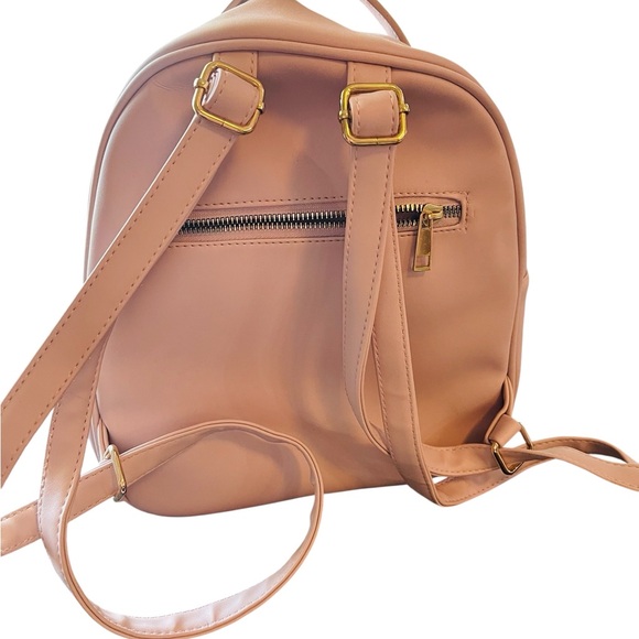 Chevron Pattern Blush Small Backpack - Picture 2 of 10